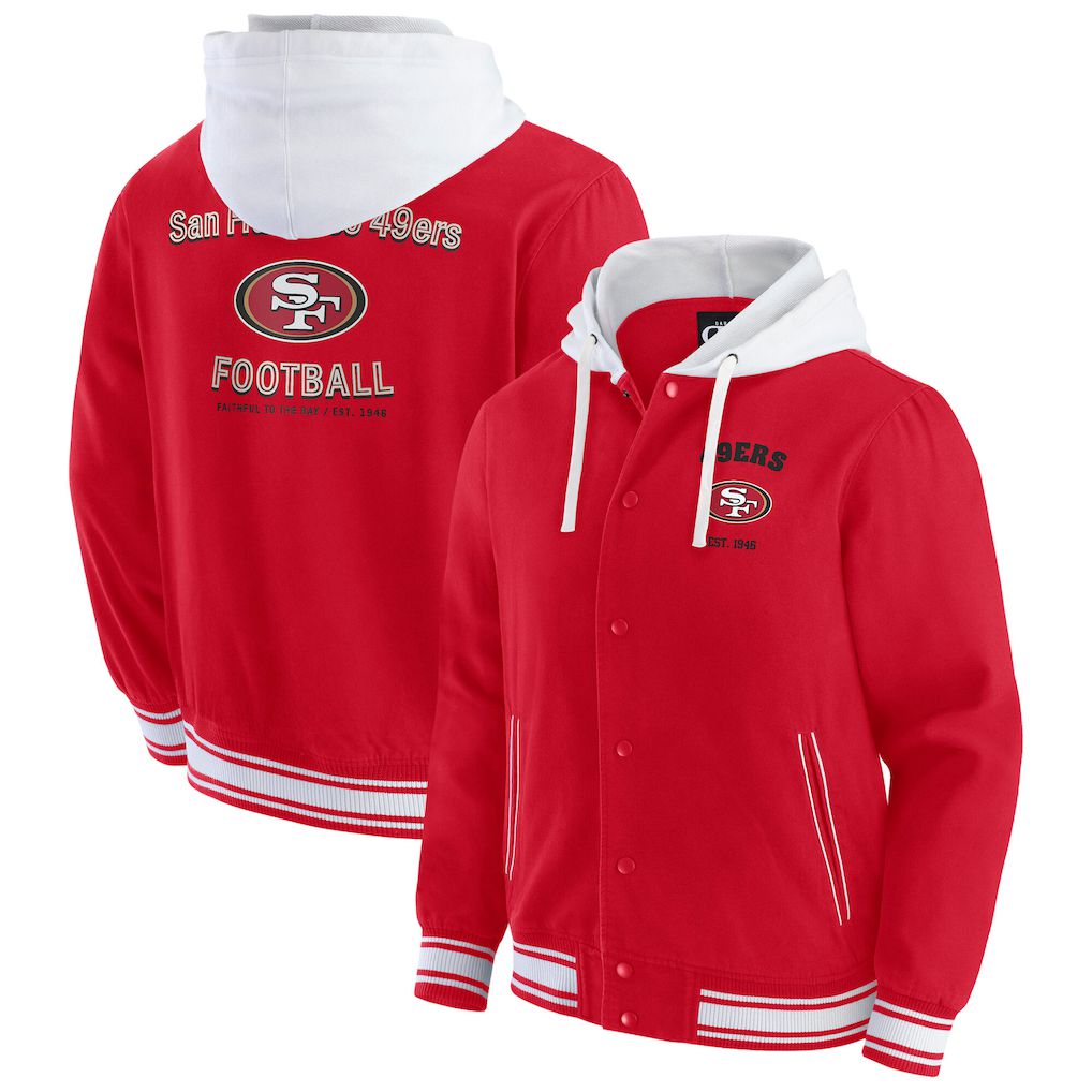Men 2026 NFL San Francisco 49ers  jacket hoodie Red 011->kansas city chiefs->NFL Jersey